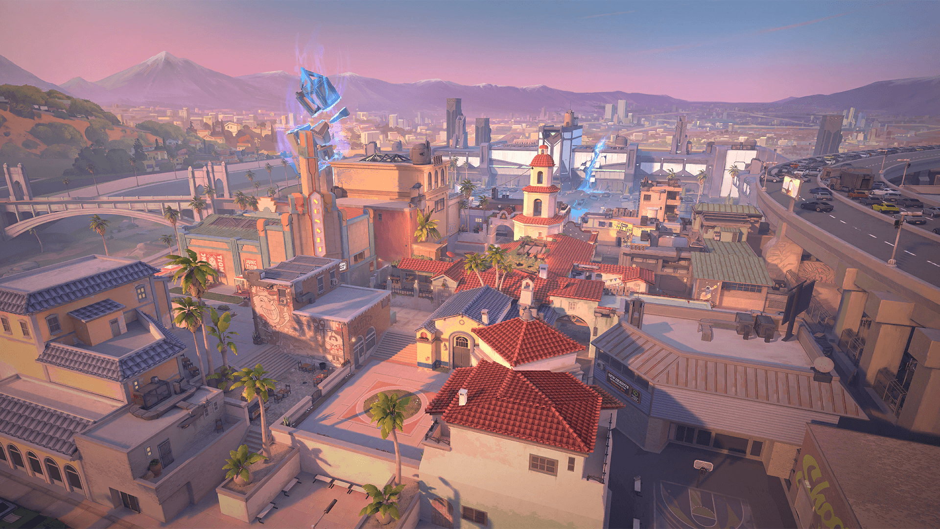 Sunset's map layout